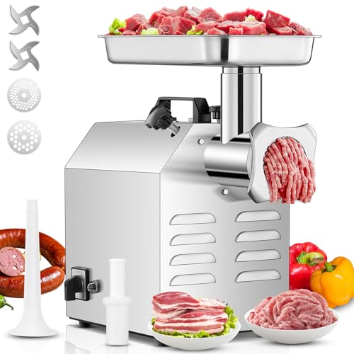 #22 Commercial Meat Grinder,1100 LB/H (19 LBS/Min),1.2HP...