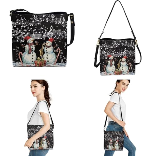 Image of HUGS IDEA Leather Purses and Handbag for Women Bucket Bag with Wrist Wallet 2 Packs