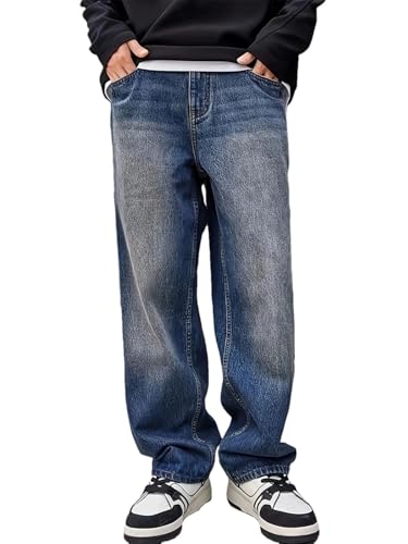 Men Wide-Leg Denim Jeans Loose Fit Perfect for Casual Weekends Casual Jeans