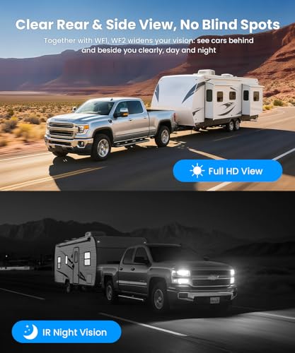 Image of AUTO-VOX RV Backup Camera Wireless System: Left /Right Side Cameras