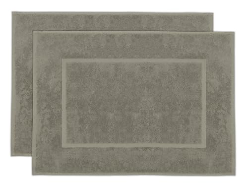 ZOLLNER 2er Set Badematten in 50x70 cm - saugstarke und Flauschige...