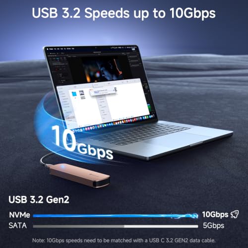 Yottamaster M.2 NVMe SATA SSD Enclosure, USB 3.2 Gen 2 10Gbps Adapter - image 2