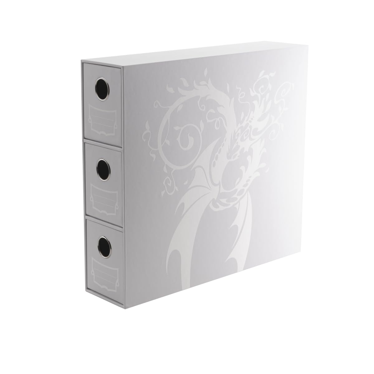 Dragon Shield Fortress | TCG Collection Storage | 3 cassetti verticali per carte - Bianco