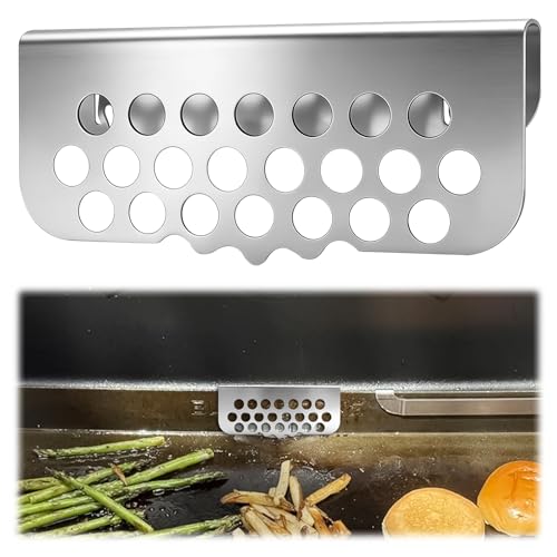 Grilling Grease Gate Blocker for Blackstone Griddle Stainless Steel BBQ Grease Trap Guard Hole Blocker Compatible with Blackstone Griddle Accessories Grill Accessories Many Griddle Accessories