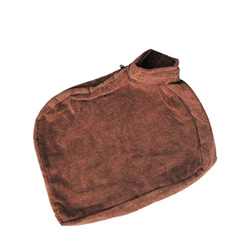 Tubayia Mikrofaser Hundebademantel Schnell Trocknend Haustier Katze Hund Bademantel mit Reißverschluss (L)