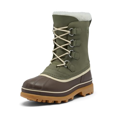 Image of Sorel Men's CARIBOU WP, Stone Green /Tobacco, 9 Regular