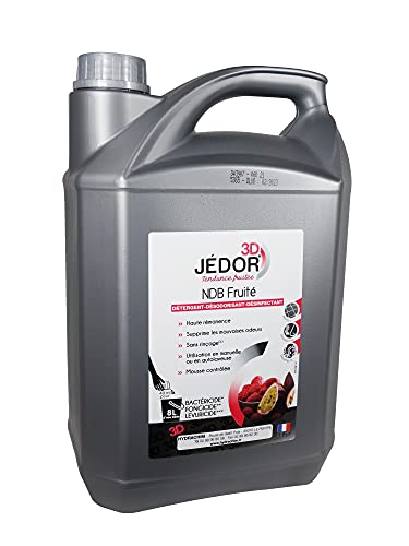 Détergent Jedor 3D surodorant bactéricide premium sans rinçage - Bidon 5l - Parfum Fruité, Liquide