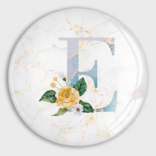 Aimants de réfrigérateur en verre lettre E finition monogramme - 2