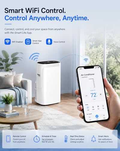 Image of Coolblus Inverter Portable Air Conditioner with Heat, 20000 BTU ASHRAE, WiFi Smart, 95 Pints Dehumidifier, for Rooms up to 1000 Sq.Ft, White-20000BTU-WIFI-HEAT
