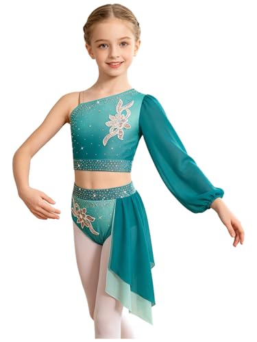 Tenue danse contemporaine fille résolvant le manque de confort avec jupe asymétrique