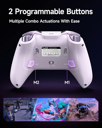 Image of EasySMX D10 PC Controller - Elite Wireless Bluetooth Pro Controller with TMR Joystick, Dual-Mode Triggers & Full Mechanical Buttons, 1000Hz Polling Rate, RGB Lighting for PC /Switch /Android /iOS