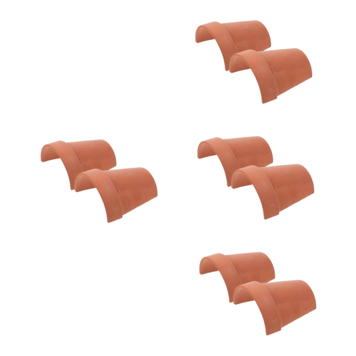 POPETPOP 4sets Reptile Hideout Pottery Clay Turtle Garden Decor for Resting and Feeding 2pcs*4