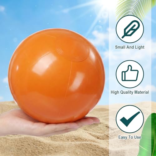 Realspring 24 Pcs Inflatable Beach Balls for Kids Bulk Pastel Solid Color Jumbo Beach Ball Swim Pool Floating Toys Baby Shower Birthday Summer Party Decor(Mainly Green, Yellow, Brown, White,10 Inch) - image 6