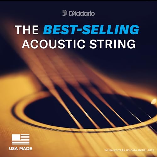 D'Addario Guitar Strings - Phosphor Bronze Acoustic EJ15 Rich, Full Tonal Spectrum For 6 String Guitars