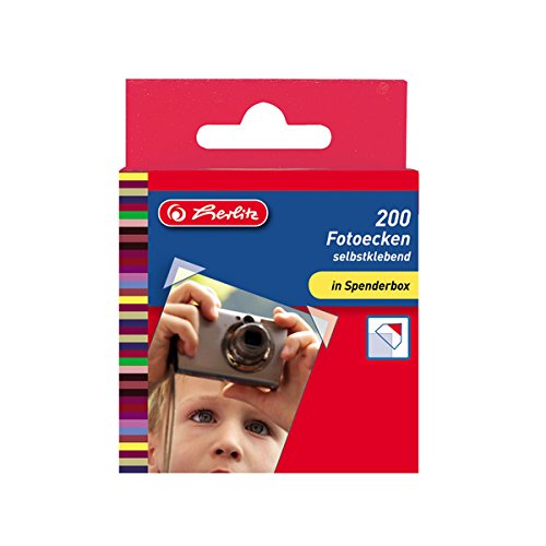 Preisvergleich Produktbild Herlitz 8767329 Fotoecken, selbstklebend, 200er Spenderbox