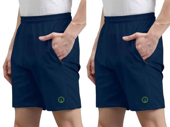 Shine N Show Men's Cotton Blend Stylish, Solid Regular Fit Shorts (Dark Blue/Dark Blue)(Pack of 2)-picture-54