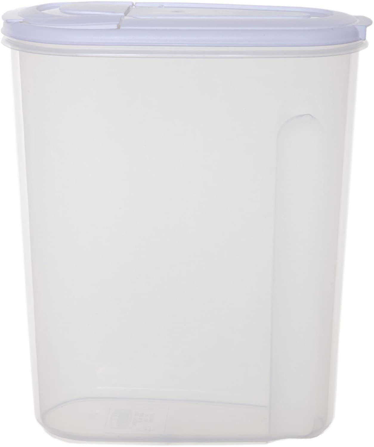 Whitefurze Clear Dry Food Container - White Lid 3L