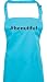 Shirtinstyle Delantal del Babero Delantal de Cocina Hashtag # Beautiful, Muchos Colores - Turquesa, 72 x 86 cm