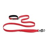 RUFFWEAR - Flat Out Hand-Held or Waist-Worn Dog Leash, Red Currant
