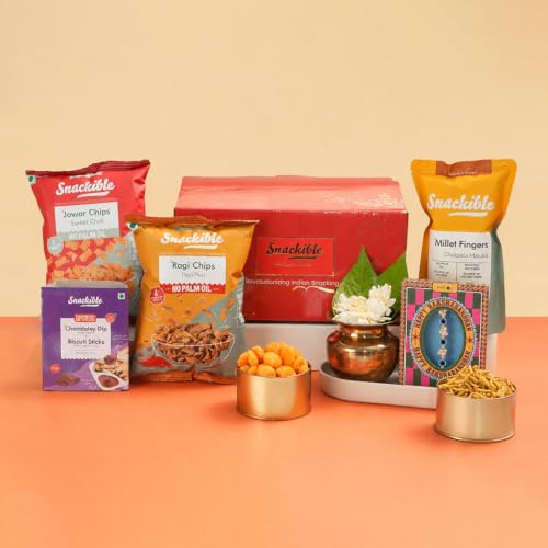 Snackible Sister's Luxe Munch Hamper |10 Healthy Snacks | No Palm Oil | No Refined Sugar | No Refined Flour | Made with Whole Grains | Best Gifting Op