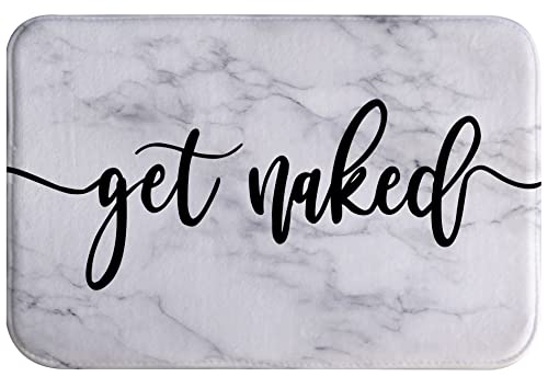 goodbath Get Naked - Tapete de baño de mármol, antideslizante, para baño, cocina, suelo, 40 x 60 cm Cover