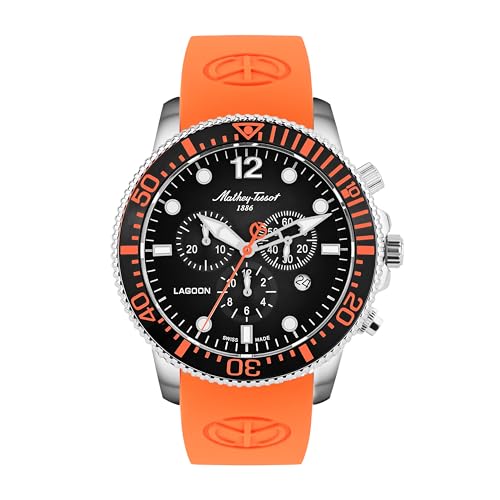 Mathey-Tissot Swiss Made Lagoon Chronograph Quartz Black Dial Men...