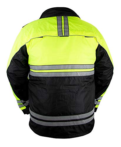 First Class Men's High Visibility Waterproof Parka Jackets with Reflective Tape2