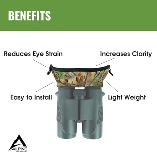 Image of Slicker Bino Bandit - Blocks Glare, Improves Visual Acuity and Reduces Eye Fatigue. FITS All Binoculars, Blaze Orange