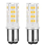 JSMIECO BA15D LED Bulb Double Contact Bayonet Base,120 Volts 4W LED Light Bulb, Warm White 3000K,for