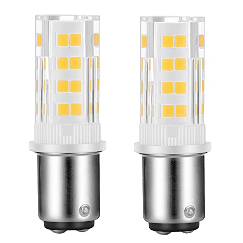 Jsmieco Ba15D Led Bulb Double Contact Bayonet Base,120 Volts 4W Led Light Bulb, Warm White 3000K,For Sewing Machine Lamp, 40W Halogen Replacement Bulb,Non-Dimmable (Pack Of 2) #TOP23