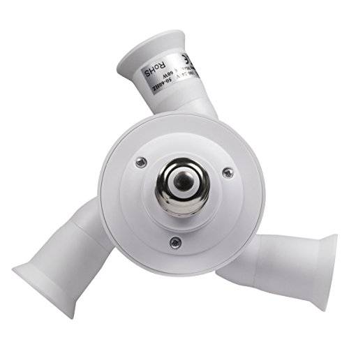 8T8 Divisor adaptador de soquete de lâmpada ajustável 3 em 1, conversor de lustre de suporte de lâmp