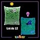 UV Floor - Neonfarbene Blumenkette - Premium-Qualität - Neonfarbenes Zubehör - Party - Kostüm - Neongrün - 12er-Set