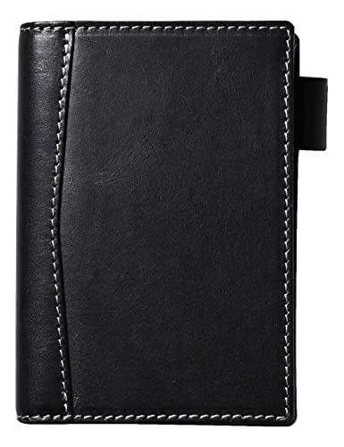 BlancCouture システム手帳 ミニ6 サイズ 本革 11mm ノワール(黒色)