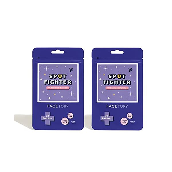 FaceTory-PM-Spot-Fighter-Blemish-Patches-OvernightNighttime-156-Hydrocolloid-Patches-12mm-and-14mm-2-Packs-of-78-Patches FACETORY PM Spot Fighter Blemish Patches - Overnight/Nighttime Pimple Patch, For Acne-Prone Skin - 156 Hydrocolloid Patches, 12mm and 14mm (2 Packs of 78 Patches)