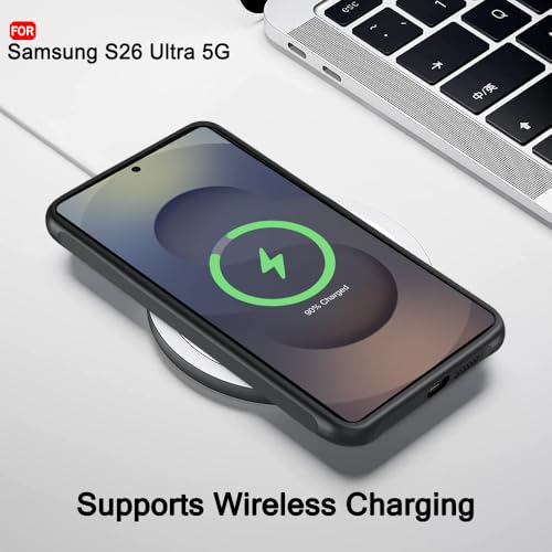 Image of TheGiftKart for Samsung S26 Ultra Case, Matte Frosted Hard Back Cover Compatible with MagSafe, Hybrid Shockproof Galaxy S26 Ultra Back Cover (PC & TPU, Translucent Black)