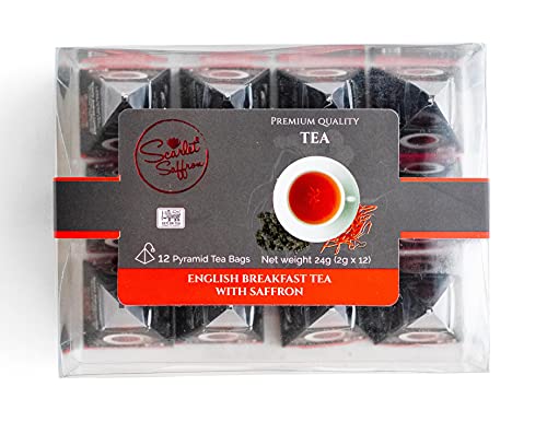 image for Scarlet Saffron English Breakfast Tea Bag Set (12 pack) Ceylon English