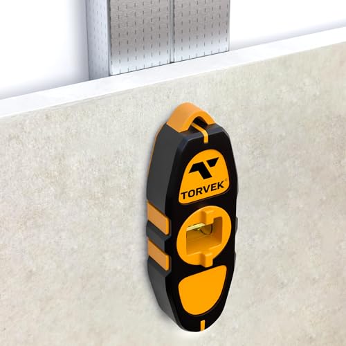 Torvek® ✮ Imán para Pladur ✮ Detector de perfiles metálicos y tornillos – Imán de neodimio con nivel de burbuja giratorio – Herramienta precisa para electricistas, yeseros y fontaneros