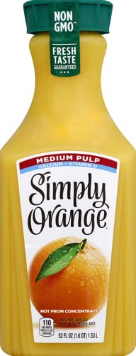 Simply Orange Juice Medium Pulp, 52 fl oz Bottle
