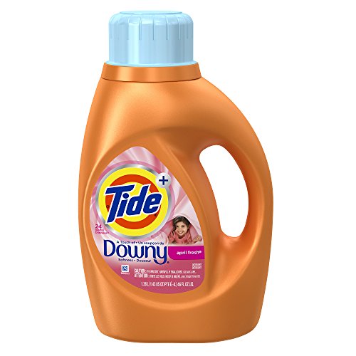 Tide Plus Touch of Downy, April Fresh Scent, Liquid Laundry Detergent, 46 Fl Oz, 24 Loads - //coolthings.us