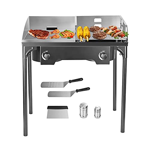 TELAM Gas Flat Top Grill,2 Burner + 16 x14