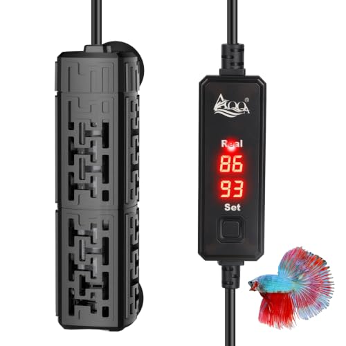 Image of AQQA Aquarium Heater Submersible Fish Tank Heater with Dual Display 100W