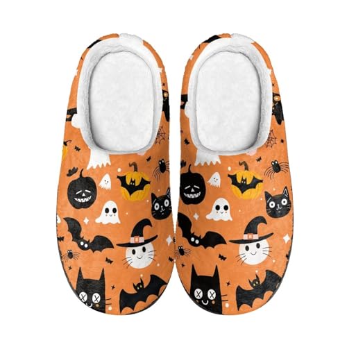 Retro Fuzzy Slippers for Women Men Indoor Outdoor House Shoes Anti-Skid Warm Cozy Foam Slide