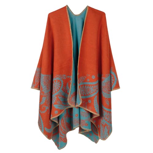 Shawl Wraps for Women, Pashmina Scarf Blanket Cape Winter Warm, Front Open Poncho for Spring Fall