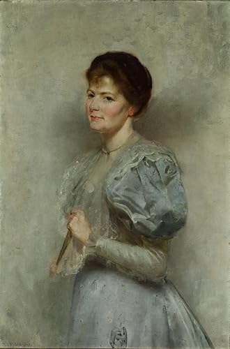 Impresión sobre lienzo de La signora Scot Skirving, cuadro clásico de Tom Roberts de 60x90cm.