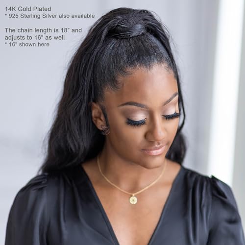 EFYTAL Sterling Silver or Gold Plated Studded Compass Necklace - Inspirational Gifts for Women: Retirement, Friendship, Farewell or New Job3