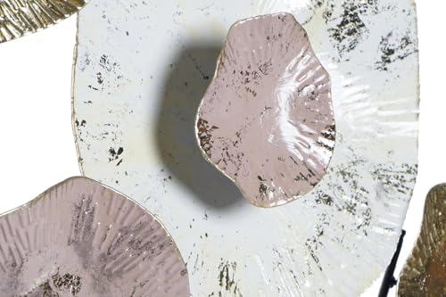 Décoration murale métal rose 61x5,7 cm design rond salon