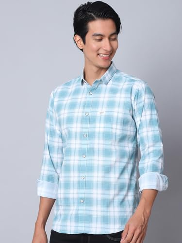 Image of Majestic Man Men Box Checkered Slim Fit Cotton Casual Shirt