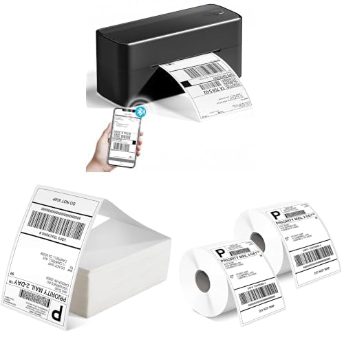 Phomemo 4x6 Thermodrucker Bundle: Drucker + 500 DHL Versandetiketten * 3