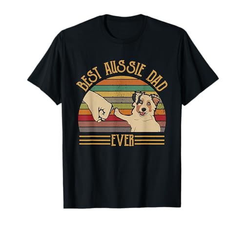 Best Aussie Dad Ever Retro Vintage Sunset Camiseta