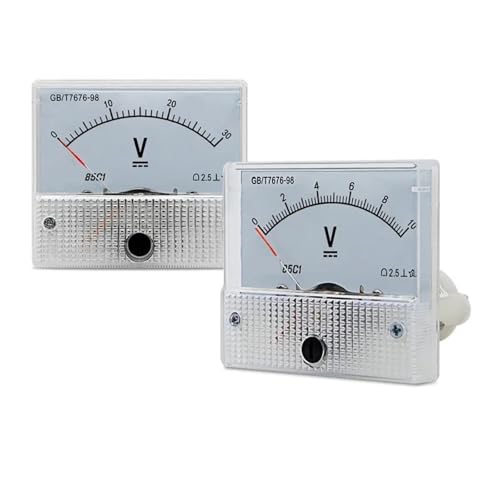 Voltímetro de panel 85C1-V corriente continua analógico de 64x56 mm
